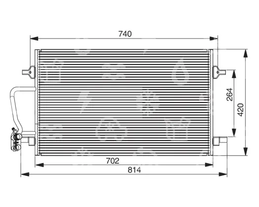 kondenzátor OEM 4D0260401A/400260401A, AUDI A8 (4D2, 4D8)